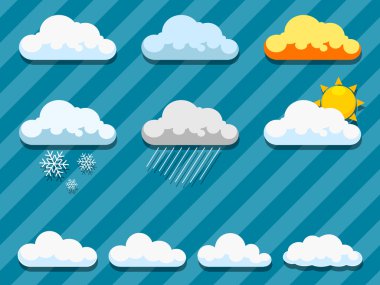 Bulutlar vektör çizim seti