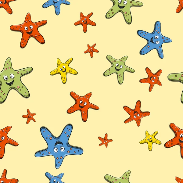 Starfish color pattern — Stock Vector