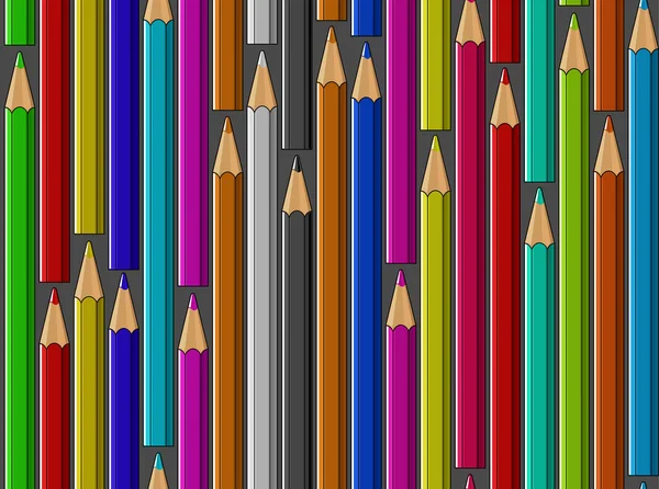 カラフルな鉛筆のベクトルの背景 — ストックベクタ