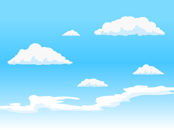 Sky with clouds vector illustration