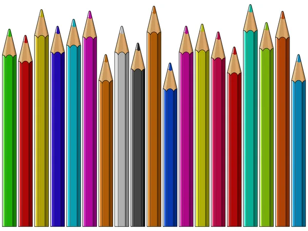 Crayons colorés fond vectoriel — Image vectorielle