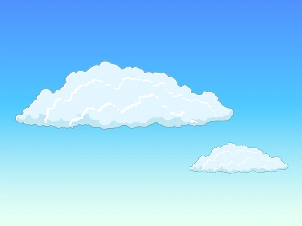 Himmel mit Wolken Vektor Illustration — Stockvektor