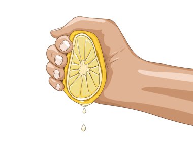 Limon el vektör çizim ile