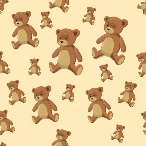Naadloze achtergrond teddy bear speelgoed vector — Stockvector