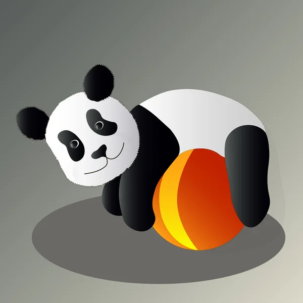 panda dos desenhos animados relaxante no bambu 6792710 Vetor no Vecteezy