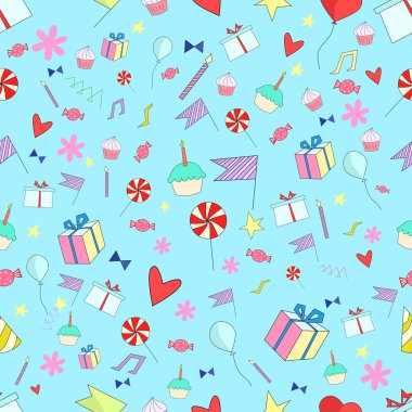 Dikişsiz desen tatil vektör çizim