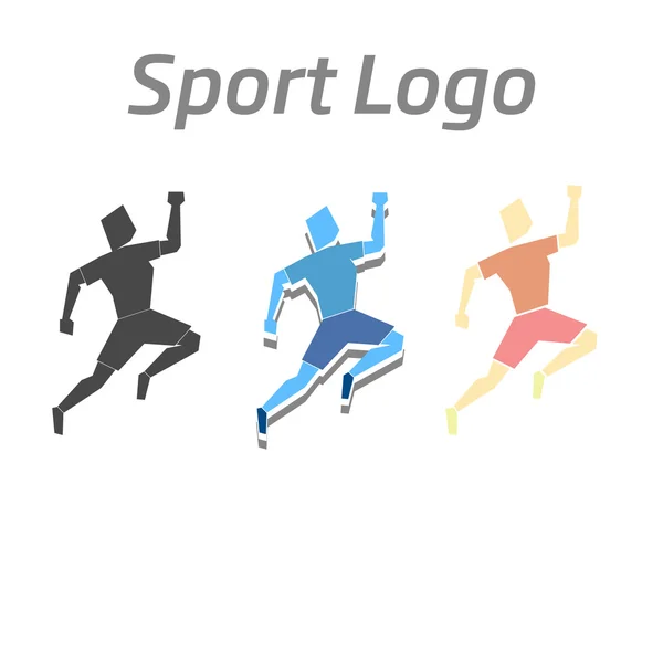 Ilustração atlética do vetor do logotipo do esporte — Vetor de Stock