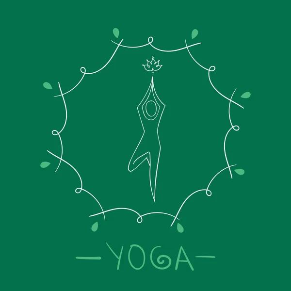 Illustration vectorielle logo Yoga — Image vectorielle