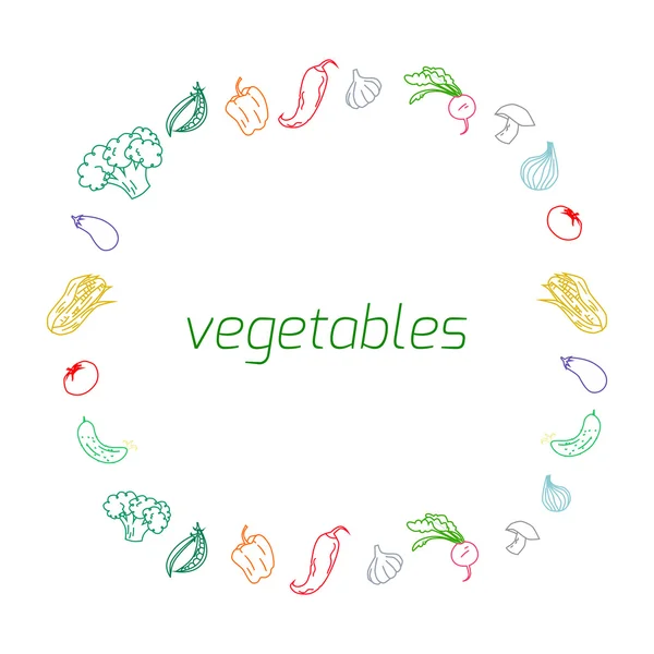 Sfondo testo verdure — Vettoriale Stock