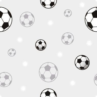 Futbol topu Dikişsiz desen illüstrasyon