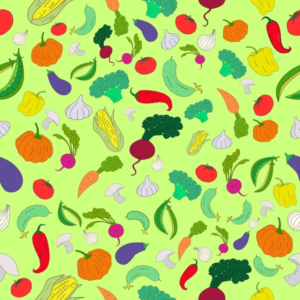 Цветовой фон из овощей — стоковый вектор