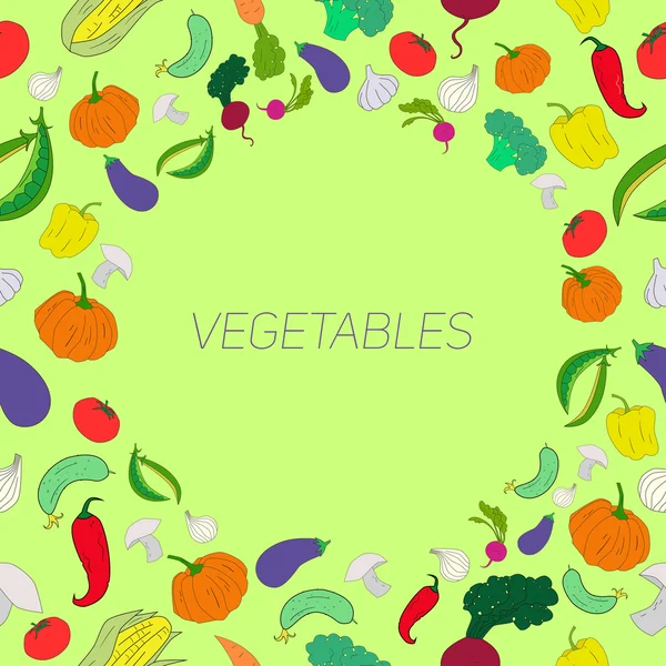 Texto placeholder vegetais de cor saudável —  Vetores de Stock