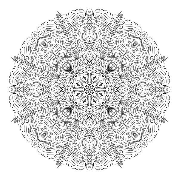 Ilustración vectorial de ornamento abstracto floral — Vector de stock