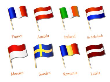 Avrupa bayrak simge vektör çizim