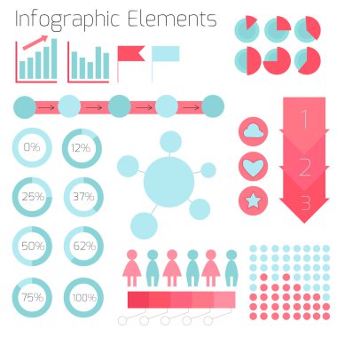 infographics öğeleri illüstrasyon vektör