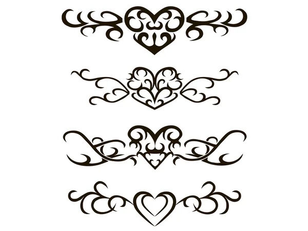 Illustrazione del vettore stencil tatuaggio tribale — Vettoriale Stock