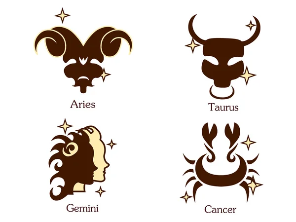 Zodiac tetoválás rajzsablon vektoros illusztráció — Stock Vector