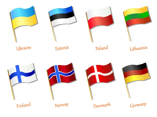 European flag icon vector illustration — Stock Vector