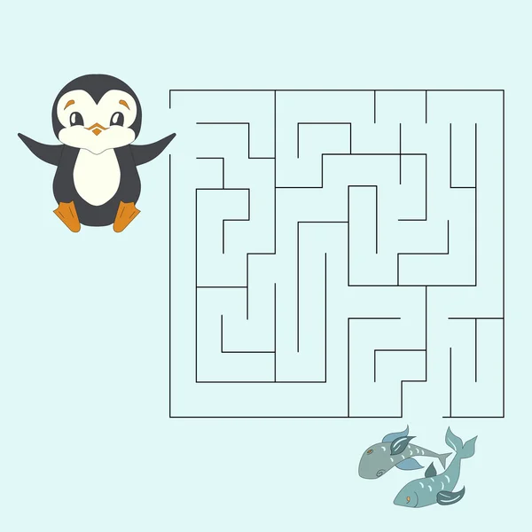 Labirintus-labirintus állást találni út gyerekek játék elrendezés — Stock Vector