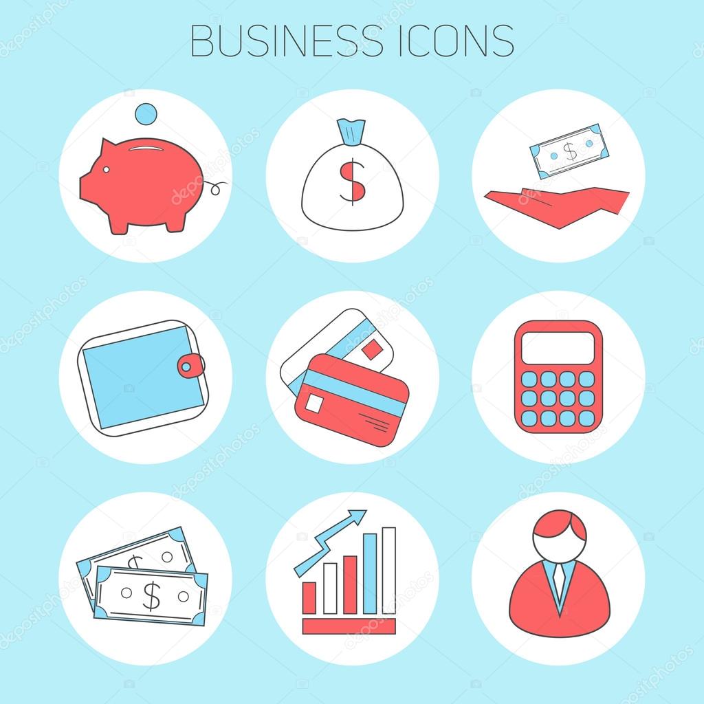 Business icons vector illustration