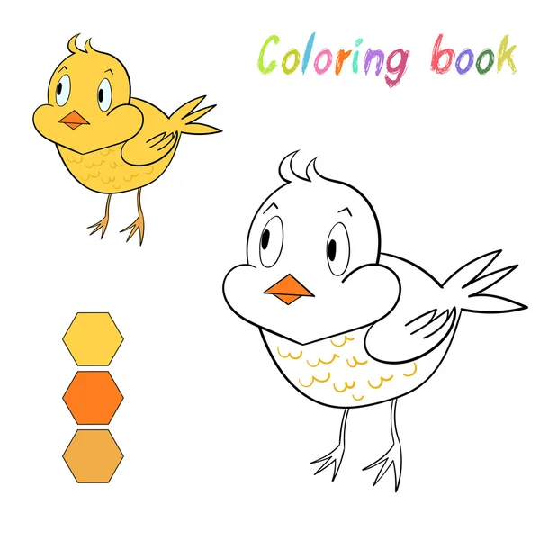 Libro para colorear pollo diseño de los niños para el juego — Archivo Imágenes Vectoriales