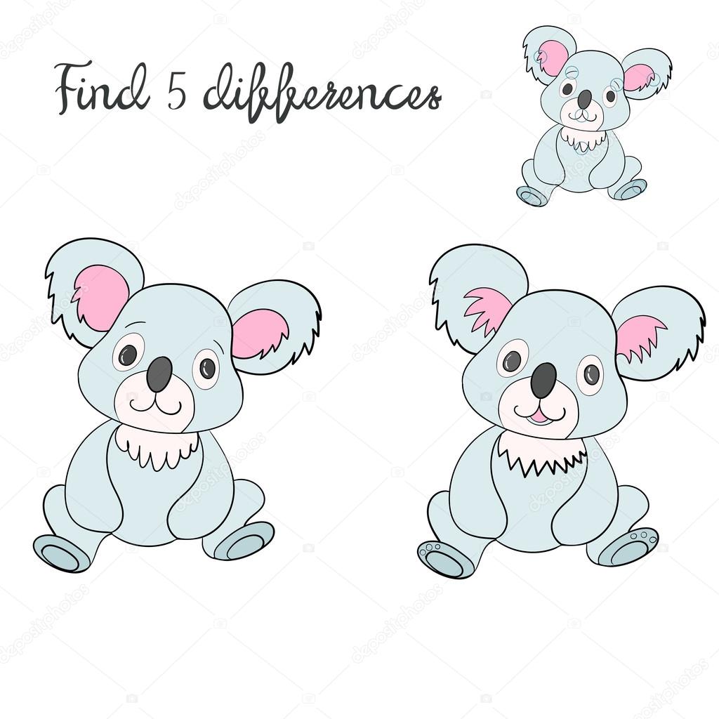 Find differences kids layout for game