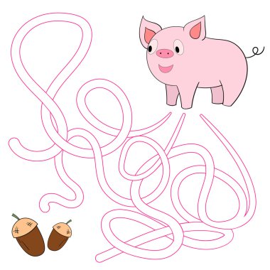 Labirent maze bulmak bir şekilde domuz