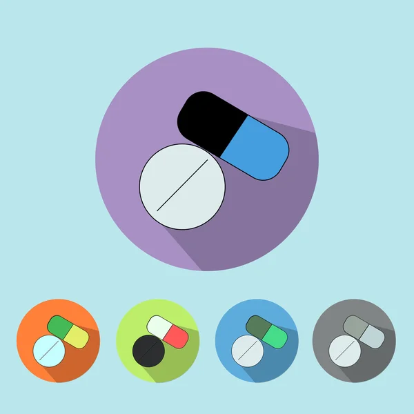 Ícones médicos Ilustração vetorial —  Vetores de Stock