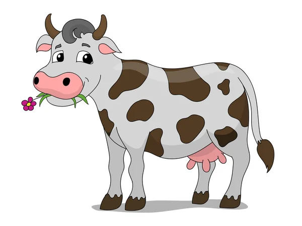 Dibujos animados vaca vector ilustración — Archivo Imágenes Vectoriales