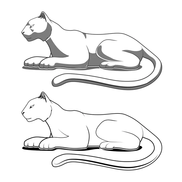 Panther Emblem Vektor Illustration — Stockvektor