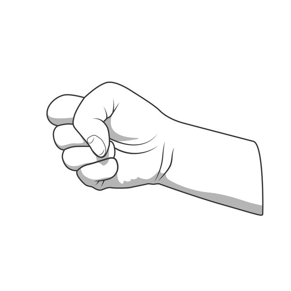 Векторная иллюстрация движением кулака хорошая
