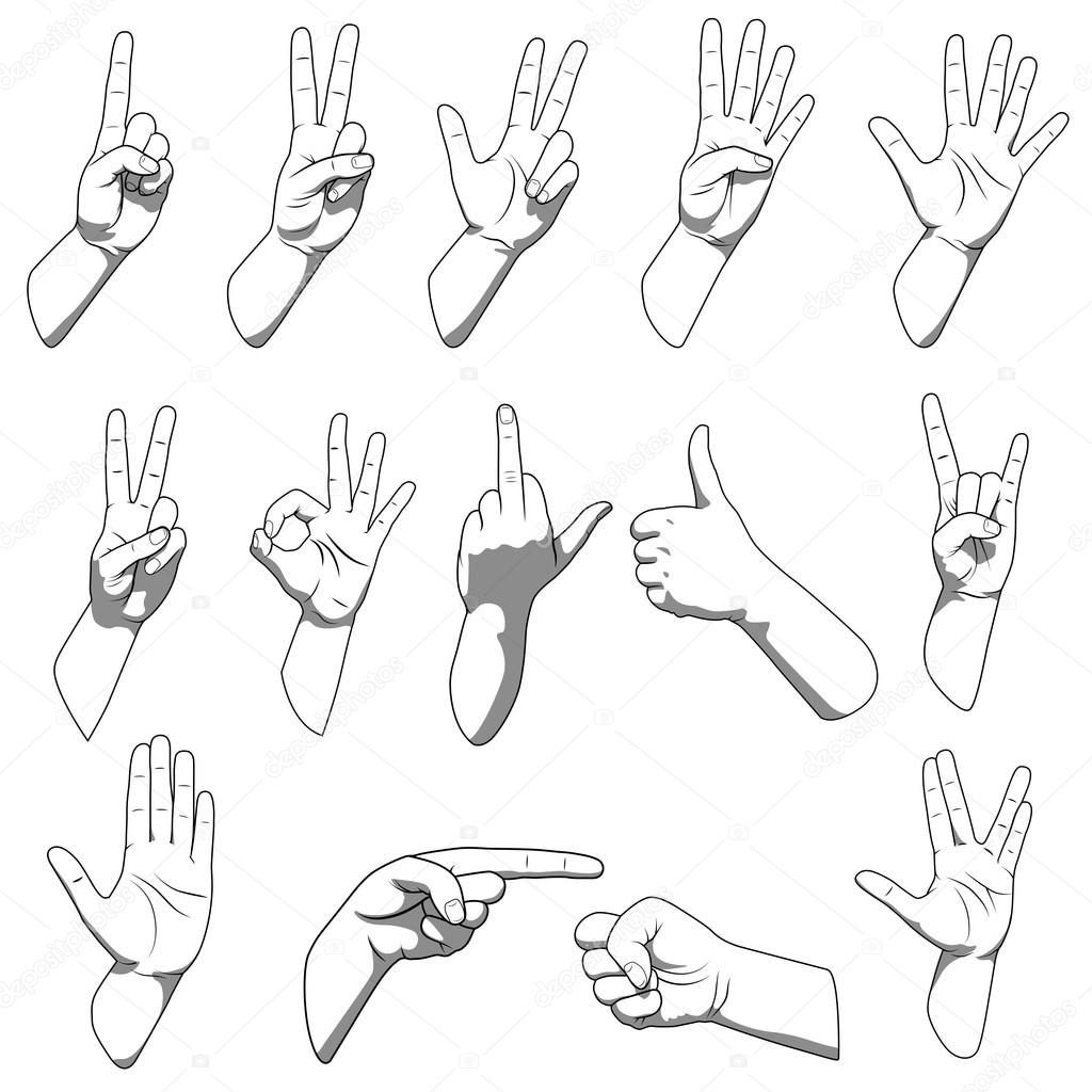 Different hands gestures