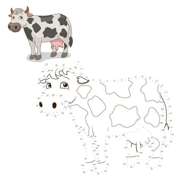 连接点游戏奶牛矢量图 — 图库矢量图片
