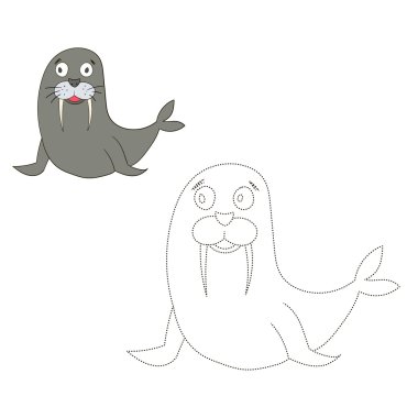 Nokta oyun mühür Mors vektör bağlanmak