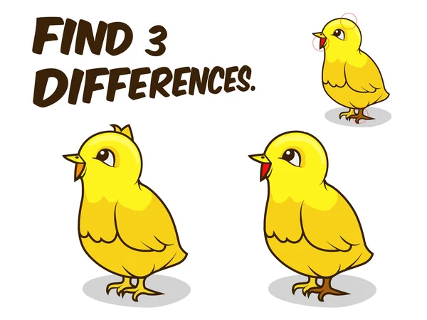 Найти различия игры курица вектор иллюстрация — стоковый вектор