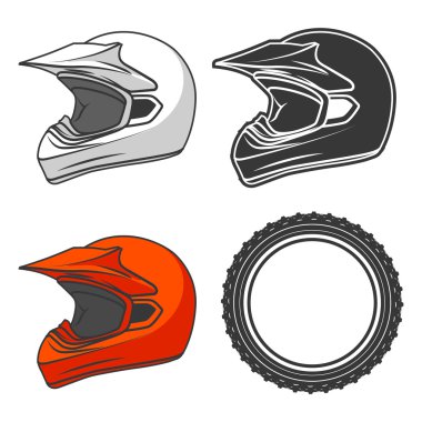 Kask kir Motosiklet ktm vektör çizim