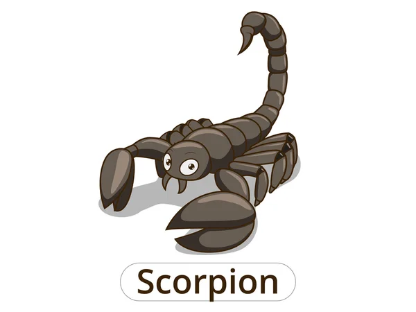 Scorpion африканська савана мультфільм ілюстрація — стоковий вектор