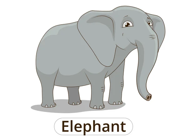 Elefánt afrikai szavanna rajzfilm illusztráció — Stock Vector
