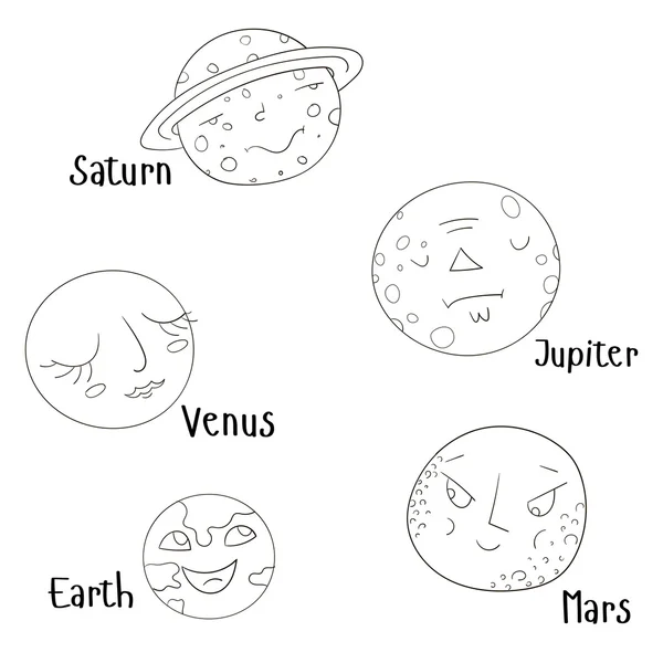 Jogo Educacional Para O Sistema Solar Das Crianças Ilustração do