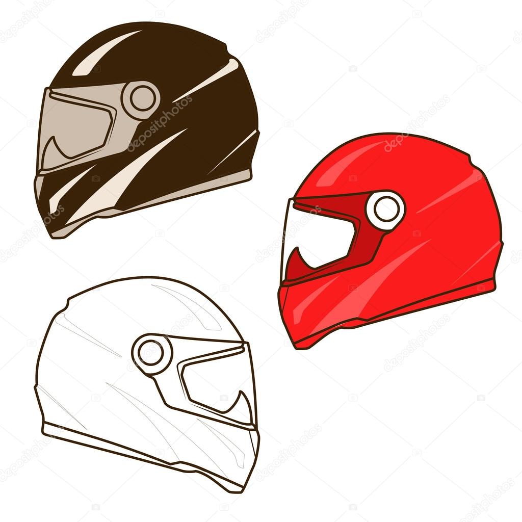 Motorbike helmet illustration