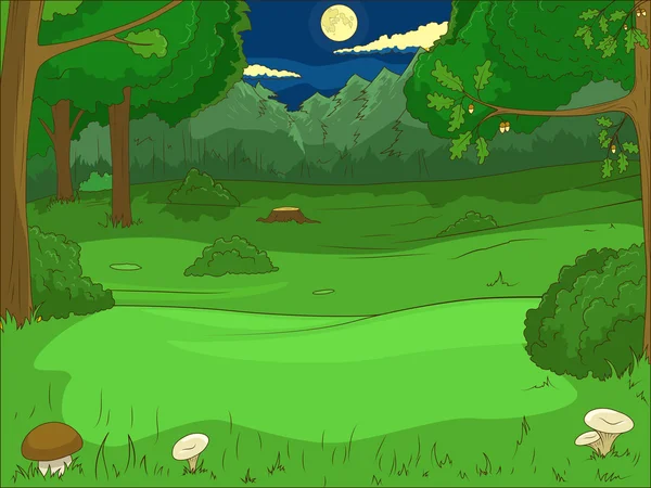 Forest cartoon educatieve spel vector llustration — Stockvector