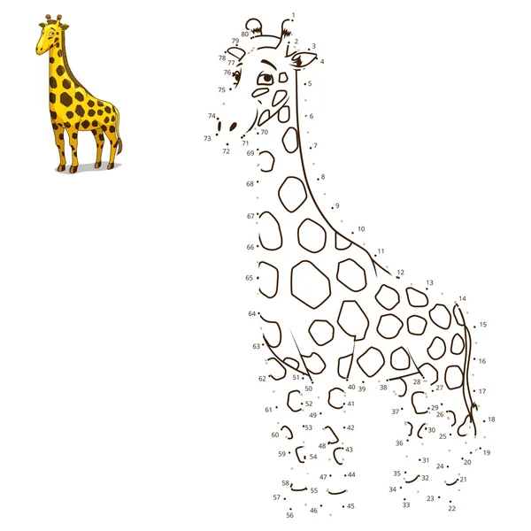 Verbinden Sie die Punkte, um Tier zu zeichnen — Stockvektor