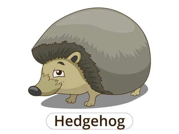 Illustration vectorielle de dessin animé de hérisson animal forestier — Image vectorielle