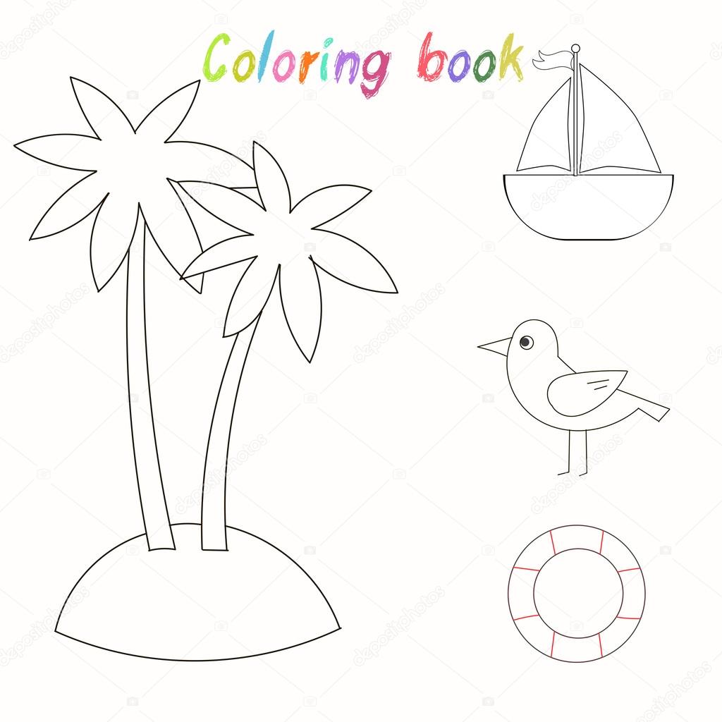 Libro da colorare per bambini fumetto illustrazione vettoriale disegnato a mano — Vettoriali di AlexanderPokusay