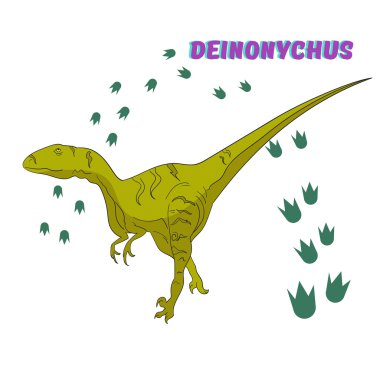 Çizgi film dinozor vektör çizim