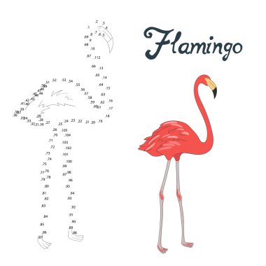 Eğitici bir oyun bağlantı noktaları kuş çizmek için