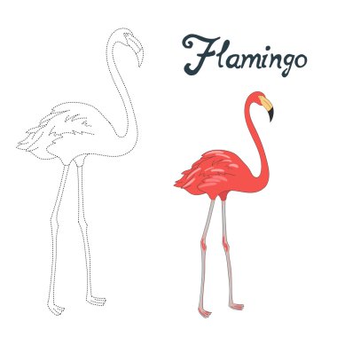 Eğitici bir oyun bağlantı noktaları kuş çizmek için