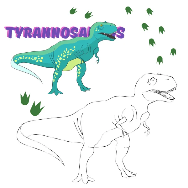 Εκπαιδευτικό παιχνίδι Συνδέστε τις τελείες να επιστήσω δεινόσαυρος — Διανυσματικό Αρχείο