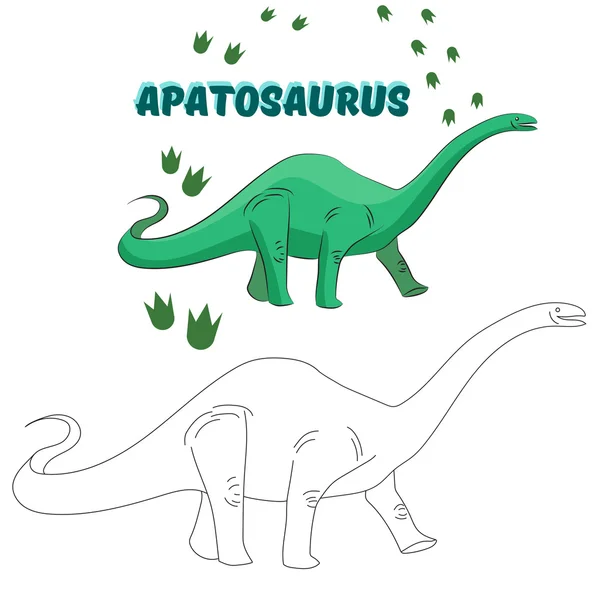 Εκπαιδευτικό παιχνίδι χρωματισμός βιβλίο διανυσματικές δεινόσαυρο — Διανυσματικό Αρχείο