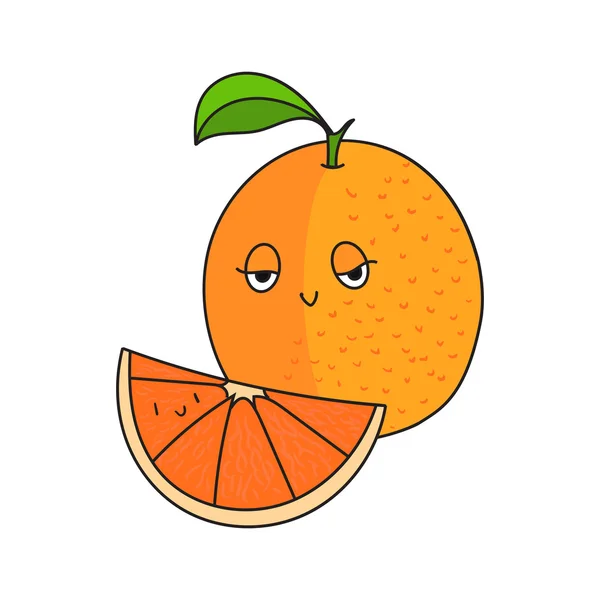 Plody oranžové vektorové ilustrace — Stockový vektor